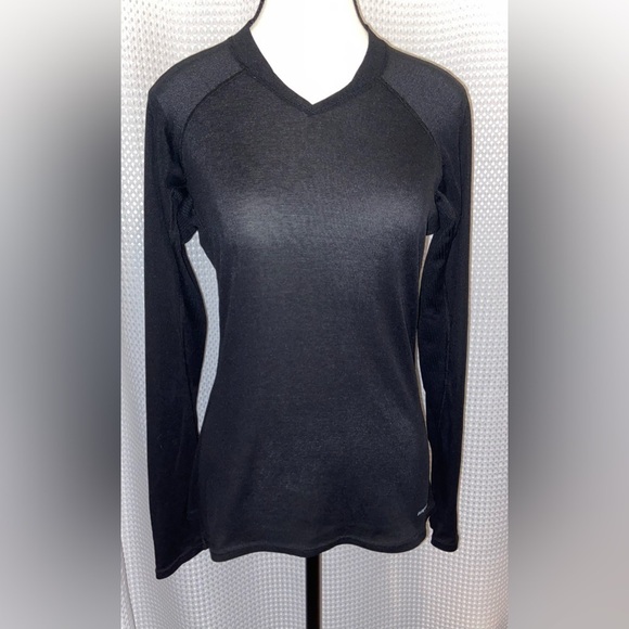 Women’s Patagonia Underwear base-layer black long sleeves V neck size medium - Picture 1 of 14